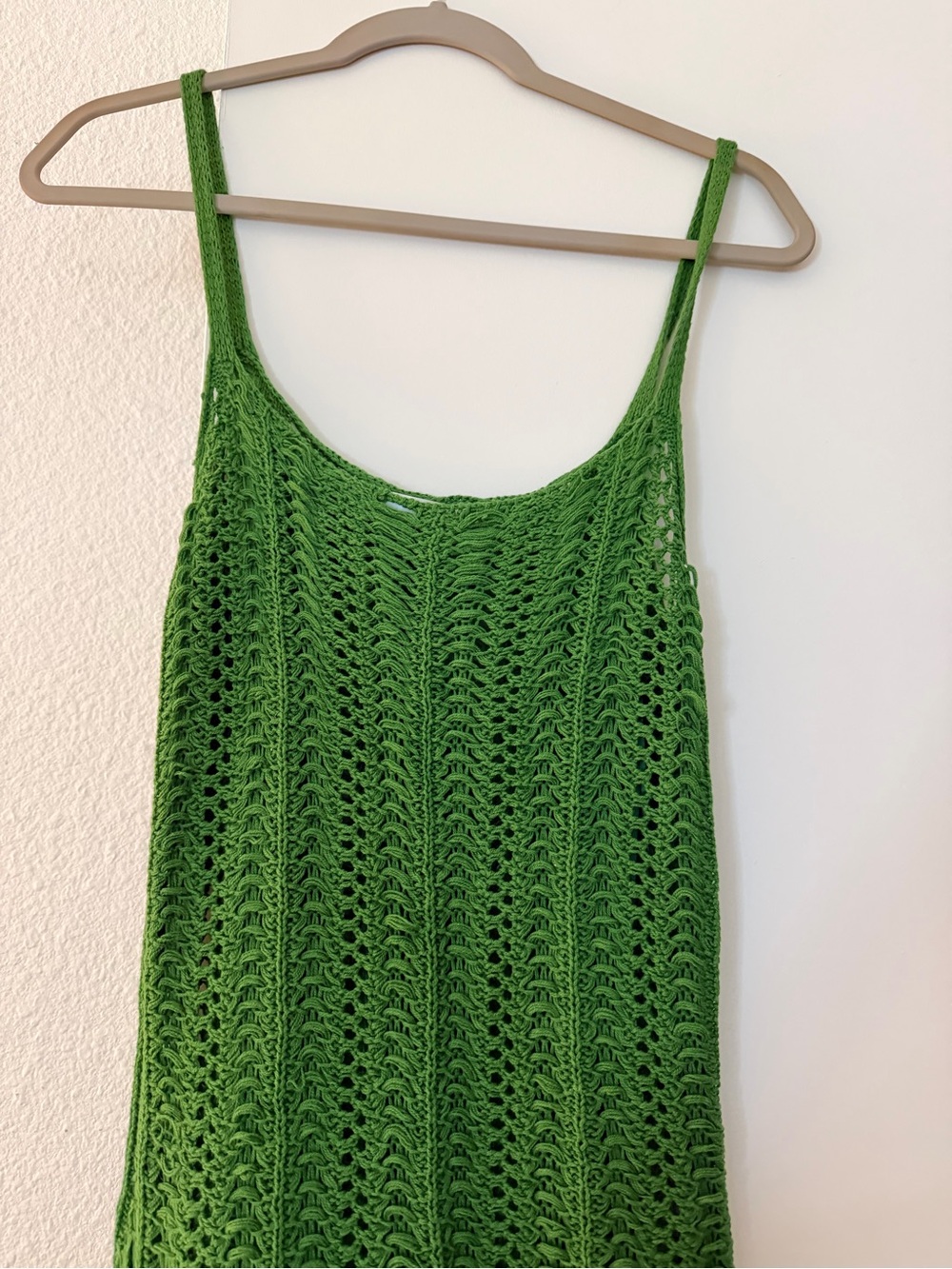 Green Crochet Swim Cover-Up Dress - Women Swim Never worn!